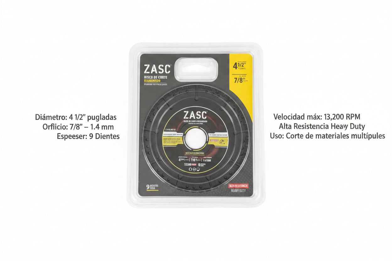 ZASC | Disco de corte diamantado 41/2”