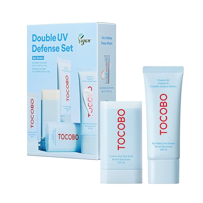 TOCOBO | Kit Solar | Cotton airy sun stick + Airy watery sunscreen